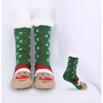 Women Christmas Fuzzy Fluffy Plush Slipper Socks
